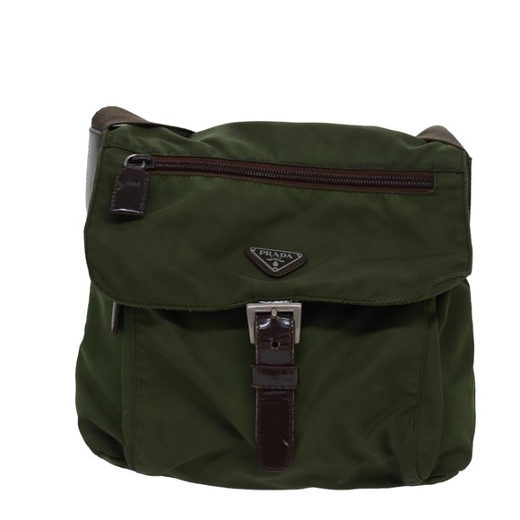 PRADA Shoulder Bag Nylon Khaki Auth bs16163 - Picture 13 of 16